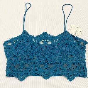 Free People FP One Athena Bralette Night Swim Blue